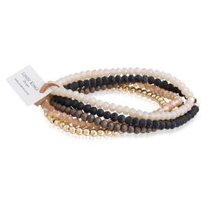 Beaded Bracelet Set | Bronzed