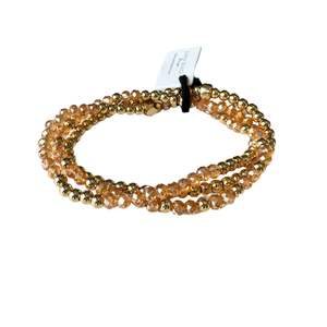Lkd Classic: Beaded Bracelet Set | Champagne and Gold