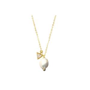 Wedding Edit: Pearl & Prism Necklace| Gold