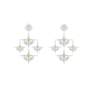 Wedding Edit: Solar Embrace Earrings|Silver & Lemon