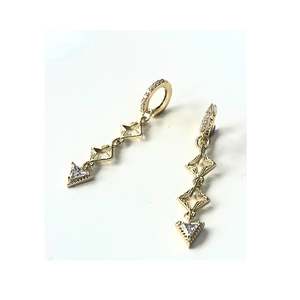 Wedding Edit: Byzantine Romance -Byzante Triple Drop Embellished Sleepers| Gold