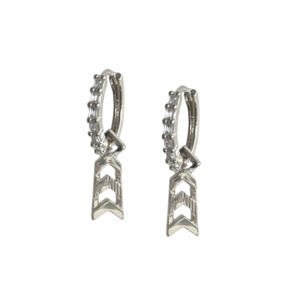 Formation Baguette Sleepers  | Silver and White Stone