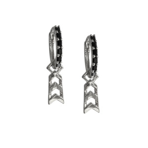 Formation Baguette Sleepers  | Silver and Black Stone