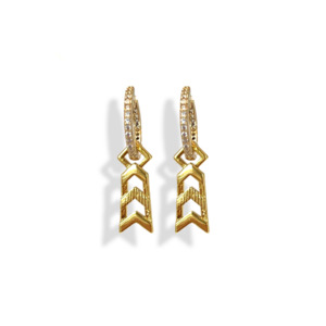 Energy Formation: Formation Embellished Sleeper Earrings | Gold