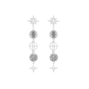 Energy Formation: Star Drop Earrings | Platinum