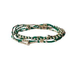 Beaded Bracelet Set  | Costa Emerald