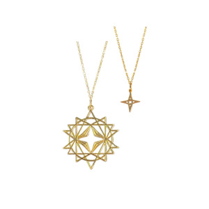 Starseed Collection: Starseed and Baby seed Necklace Set | Gold
