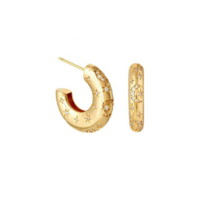 Into the Light | You are the Moon and Stars Chubby Hoops| Gold