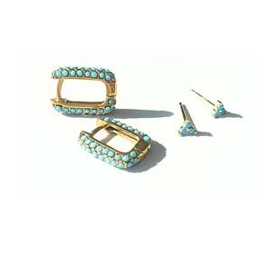 Love By The Sea: Santorini Earrings | Turquoise & Gold