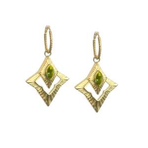 Stellada Sleepers | Peridot & Gold