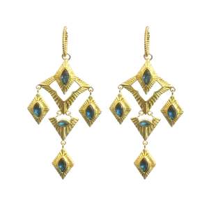 Earrings: Sagrada Earrings | Gold & Sapphire