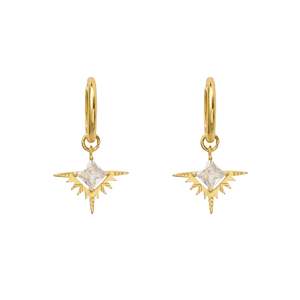 Large Solstice Hoops | Gold