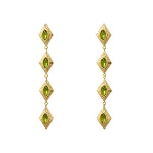 Sagrada Single Drop Earrings | Peridot & Gold