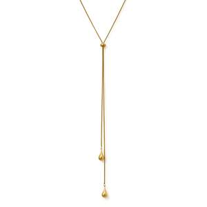 Adjustable Teardrop Necklace| Gold