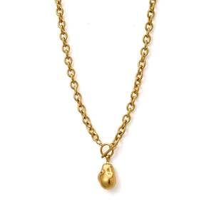 Molten Fob Necklace| Gold