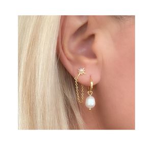 Pearl Sleeper & Stud Set| Gold - back soon