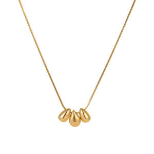 Droplet Necklace| Gold
