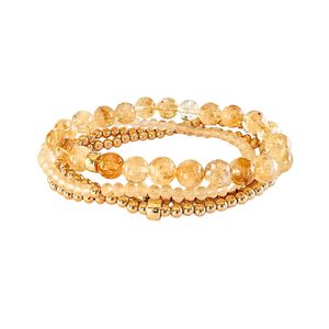 Lkd Classic: Beaded Bracelet Set | Citrine Agate