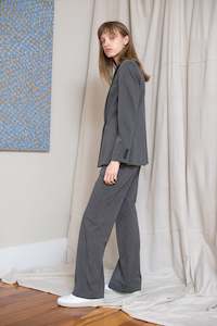 Loclaire: Slanted Pant - Charcoal Check