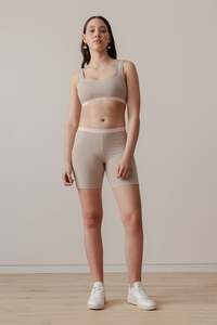 Scallop Bike Short - Nutmeg