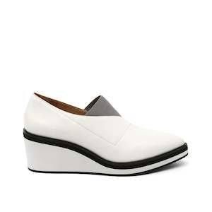 Issey Miyake X United Nude: Wrap Mid Wedge Off-White