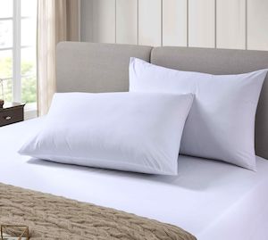 Bed Linen: Percale White Pillowcases