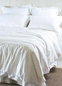 Italian Cotton White Duvet Cover AJOUR – Linen Boutique