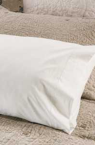 Products: Italian Cotton AJOUR White Pillowcase – Linen Boutique