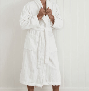 Products: Luxury Hotel Bathrobe WHITE - Linen Boutique