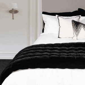 Products: PIN VELVET Black Oxford Pillowcase - Linen Boutique