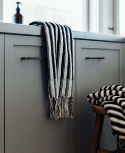 Products: Luxury Organic Turkish Bath Towel BLACK STRIPE – Linen Boutique
