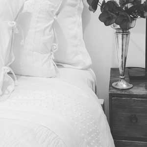 Products: White Cotton EMBELLI Sheets - Linen Boutique