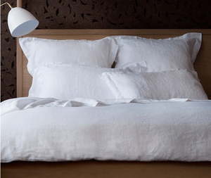 VIDA Linen Duvet Cover WHITE LUXURY - Linen Boutique