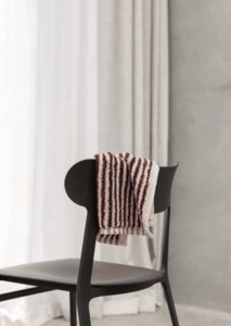 Products: Luxury Organic Turkish Burgundy Stripe Face Cloth