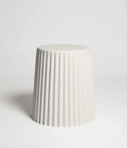 Products: TOM Stool/Sidetable/Basket WHITE - Linen Boutique