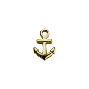 Gold Charms: Gold Anchor - Strength