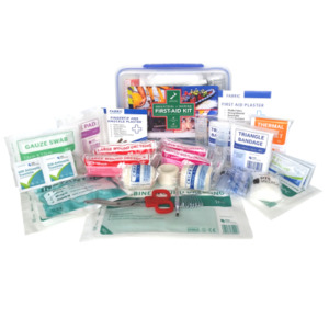Industrial & Marine First Aid Kit clear box container