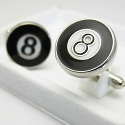 8 ball cufflinks