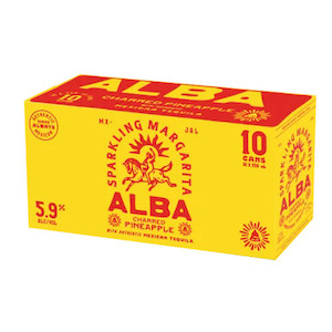 Alba Sparkling Charred Pineapple 5.9% 250ml (10 Cans)