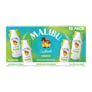 Malibu & Pineapple 4% 250ml (10 Cans)