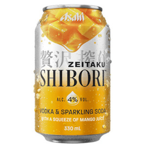 Asahi Shibori Vodka & Sparkling Soda Mango 4% 330ml (4 Cans)
