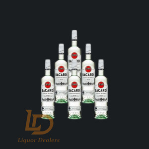 Rum: 6x Bacardi White 1 Litre (Case Deal)