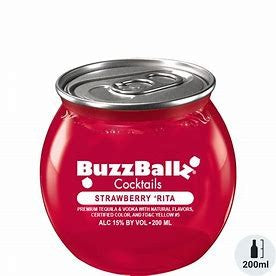 Liqueur: Buzzballz Cocktails Strawberry Rita 200ML 15%