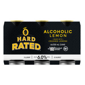 rtd: Hard Rated Alcoholic Lemon cans 6pk