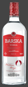Spirits: Barska Vodka Red 37.5% 1ltr