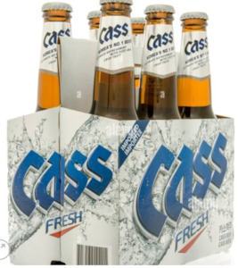 Beer: Cass Korean Beer 6x330 Bottles