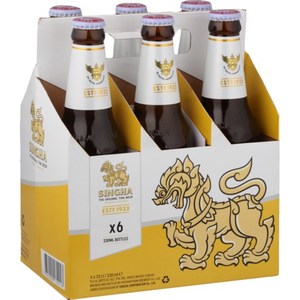 Beer: Singha 6x330ml Bt