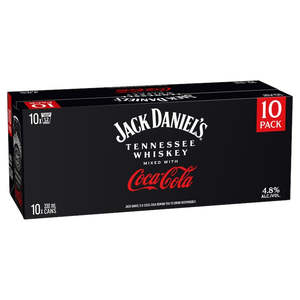 Bourbon Rtd: Jack Daniel’s & Cola 4.8% 10x330ml