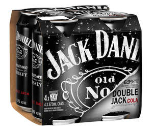 Bourbon Rtd: Jack Dans D/Jack Can 4x375ml