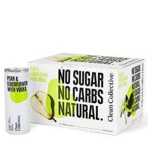 Rtd Ready To Drink: Clean Co Pear Elder 12x250C